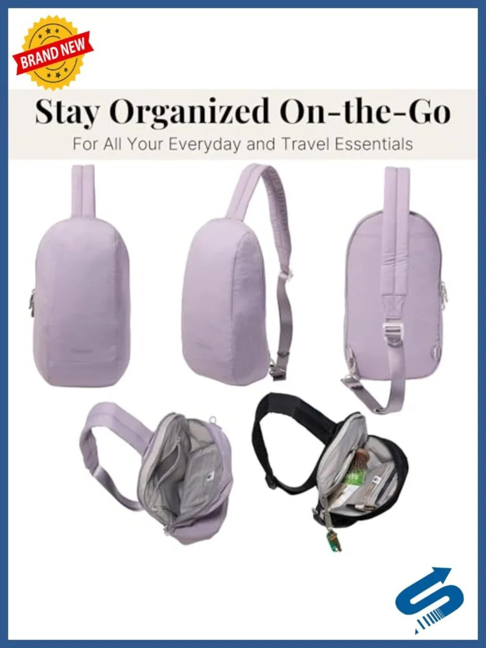Lightweight Nylon Travel Sling Crossbody RFID